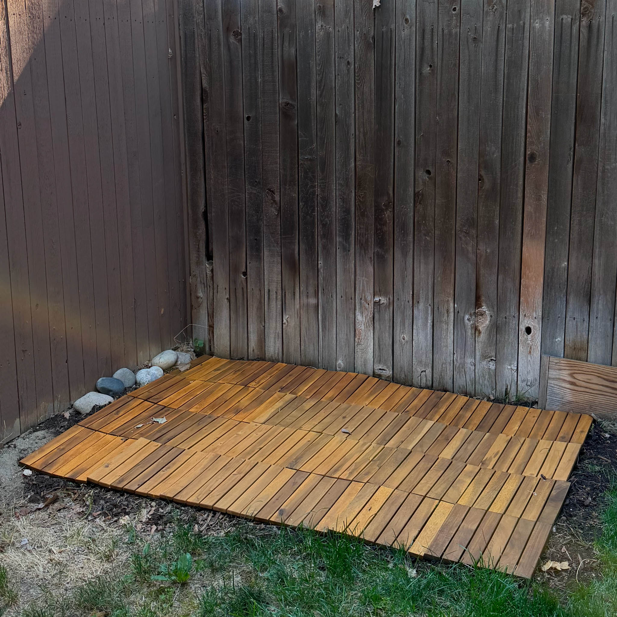 Shed assembly in progress
